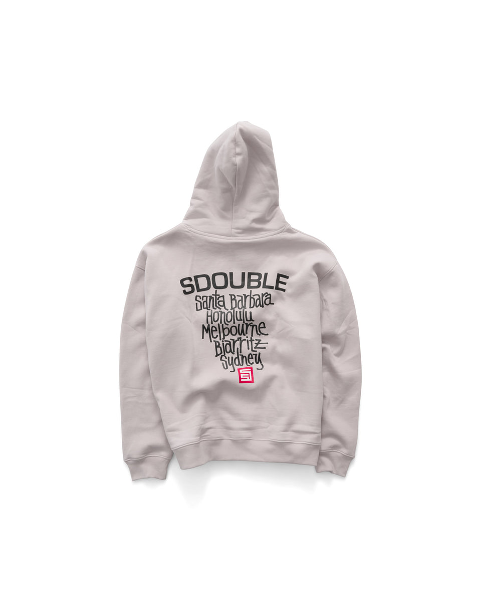 S-Double Cities Fleece Hood - Ice Grey