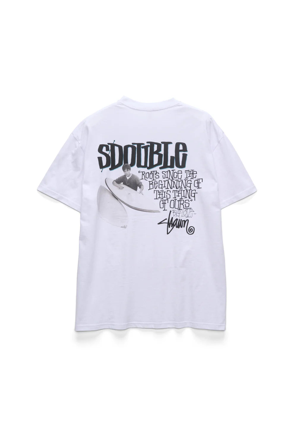 S-Double Pintails Tee - White - Stencil