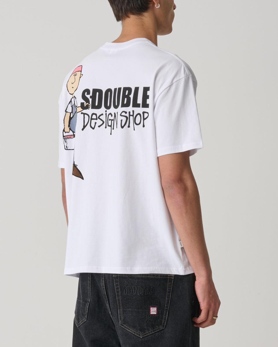 S-Double Painter SS Tee - White