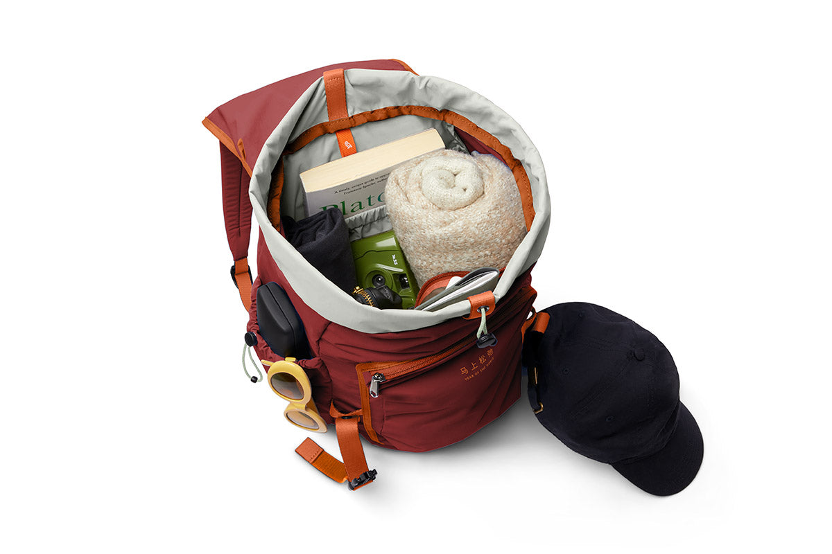 Bellroy Cinch Backpack 20L - Crimson - Stencil