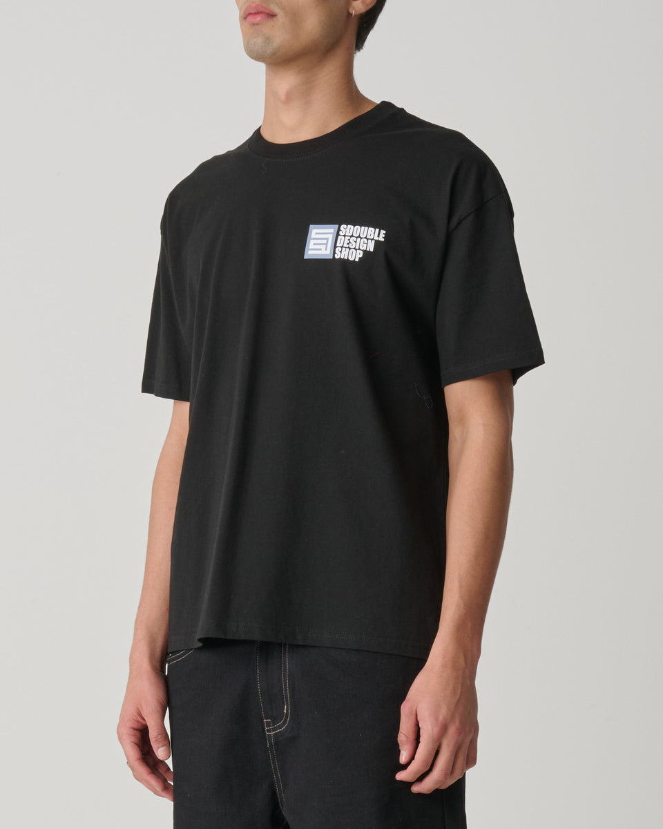 S-Double Painter SS Tee - Black