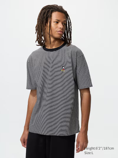 Uniqlo Magic For All Icons UT Tee - Mickey 09 Black Stripe