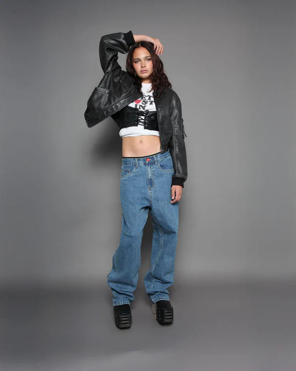 BeWider Super Loose - Medium Blue Denim