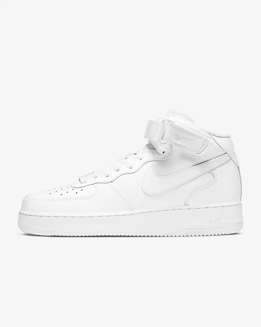 Nike Air Force 1 Mid White/White - Stencil