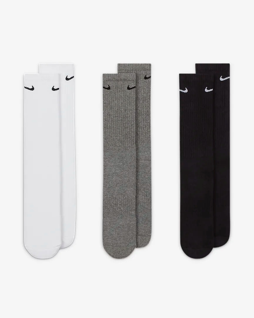 Nike Everyday Cotton Cushioned Crew Sock 3 Pack Multi