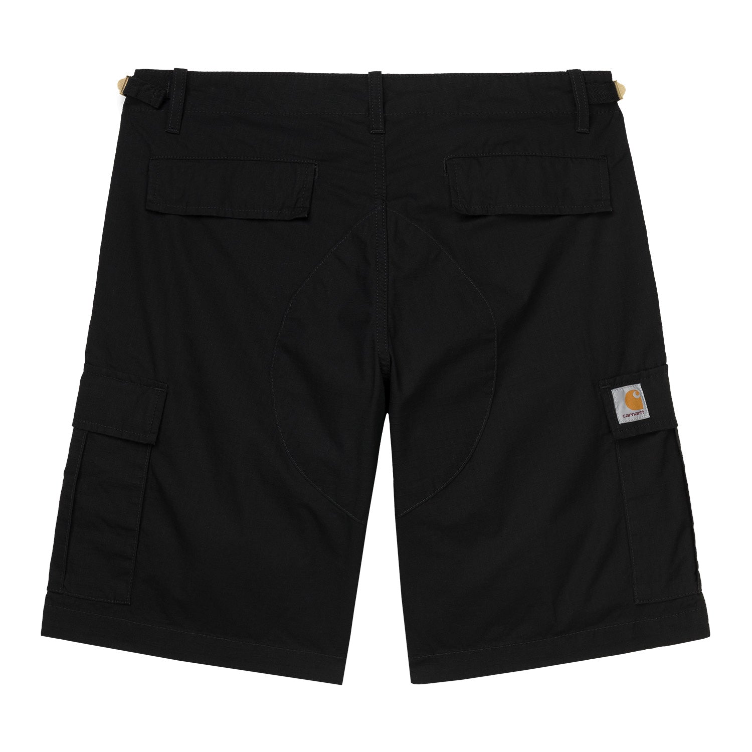 Carhartt Aviation Shorts - Black Rinsed - Stencil