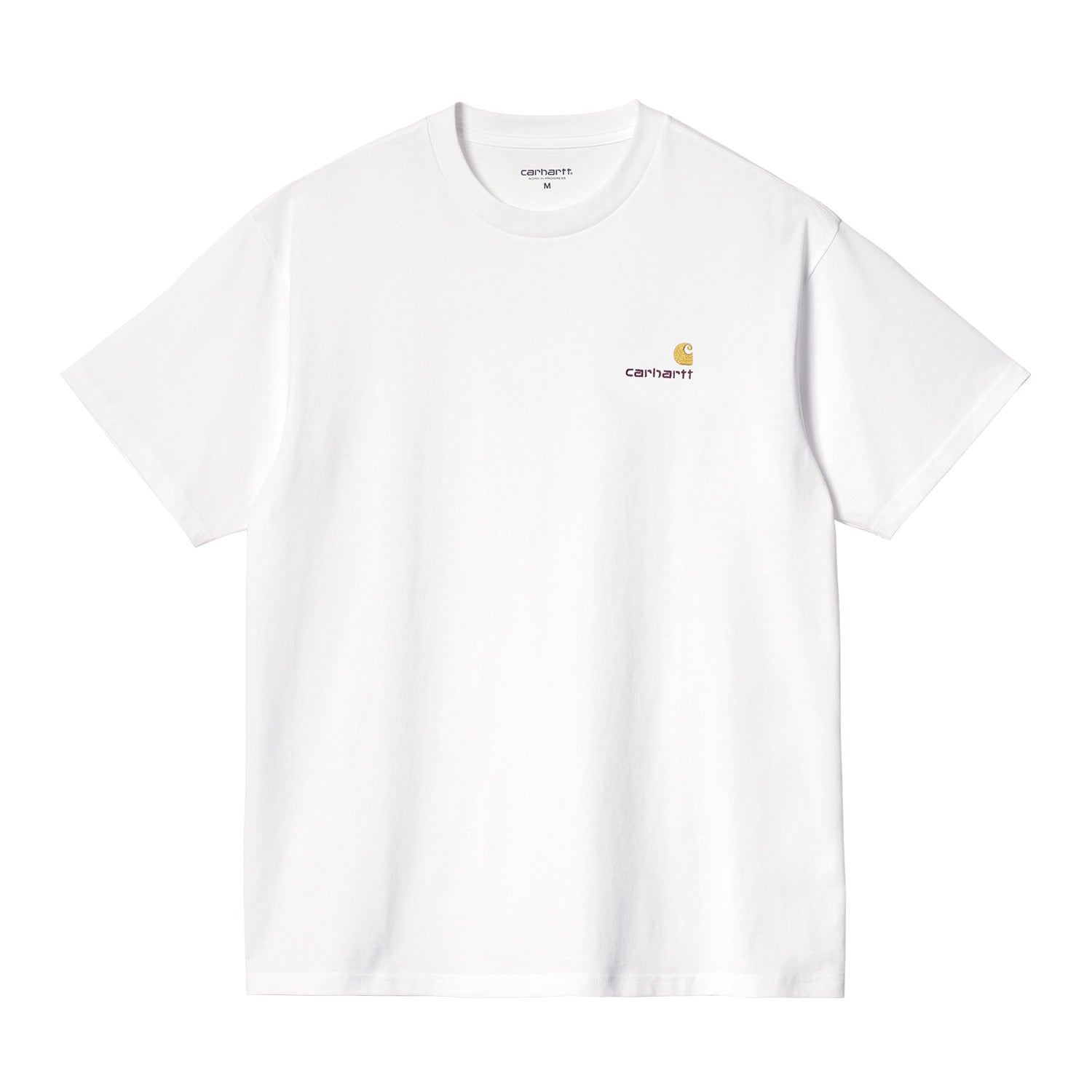 Carhartt S/S American Script T-Shirt - White - Stencil
