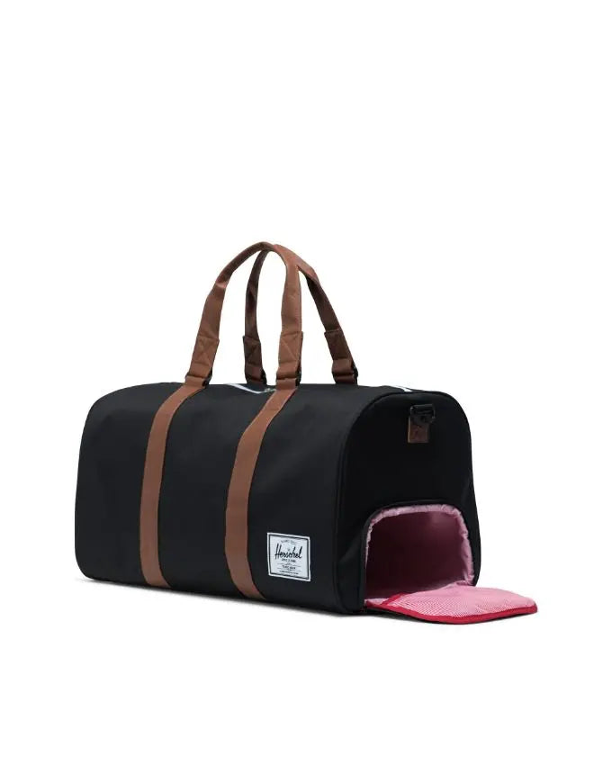 Herschel Novel Duffle Black With Tan - Stencil