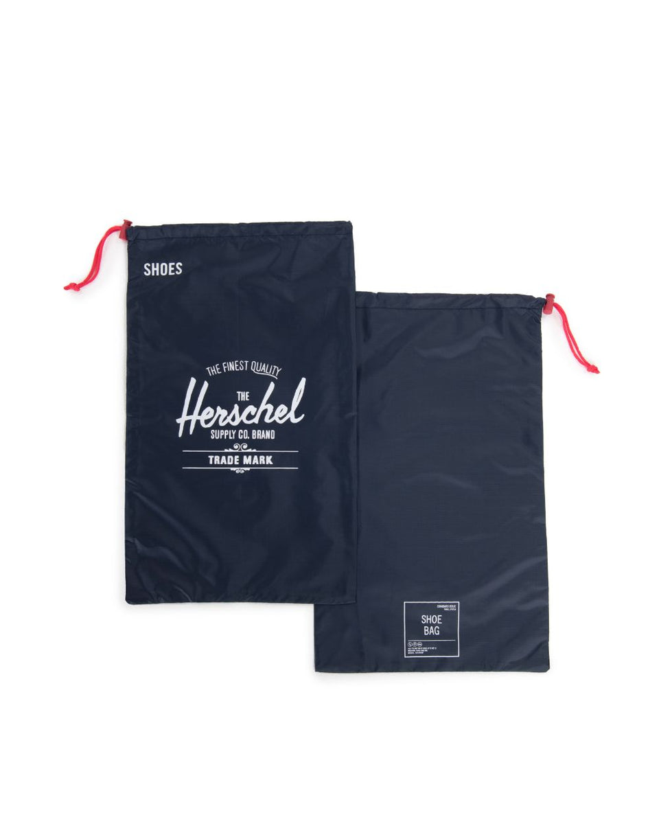 Herschel Shoe Bag Set Navy/Red - Stencil