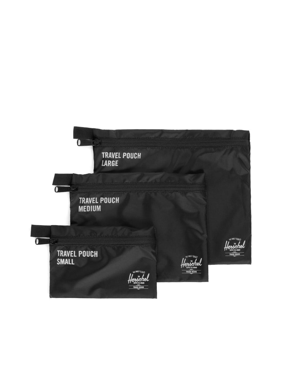 Herschel Travel Pouches Black - Stencil