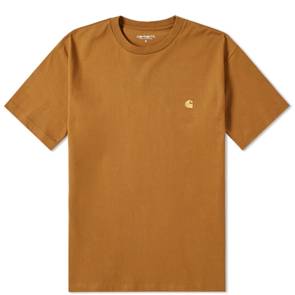 Carhartt Short Sleeve Chase T Shirt Hamilton Brown/ Gold