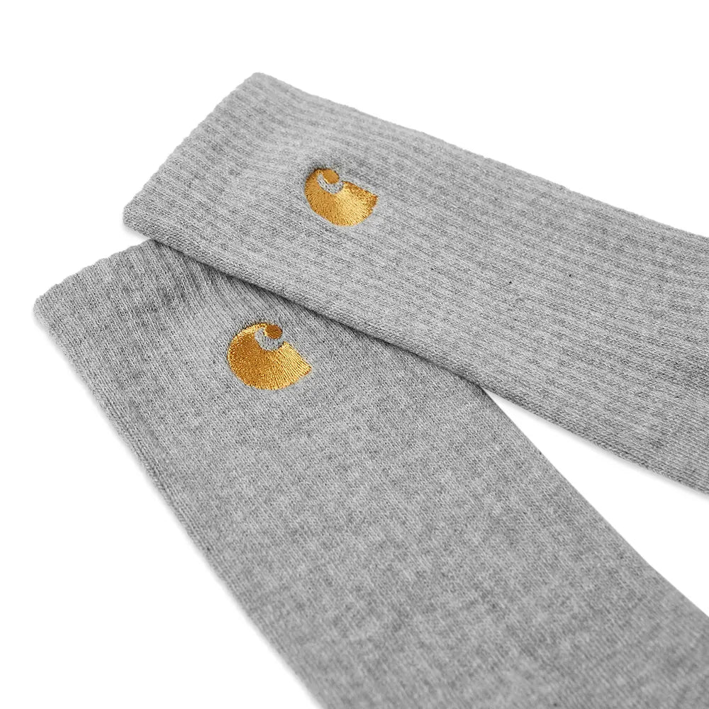 Carhartt Chase Socks - Grey Heather / Gold - Stencil