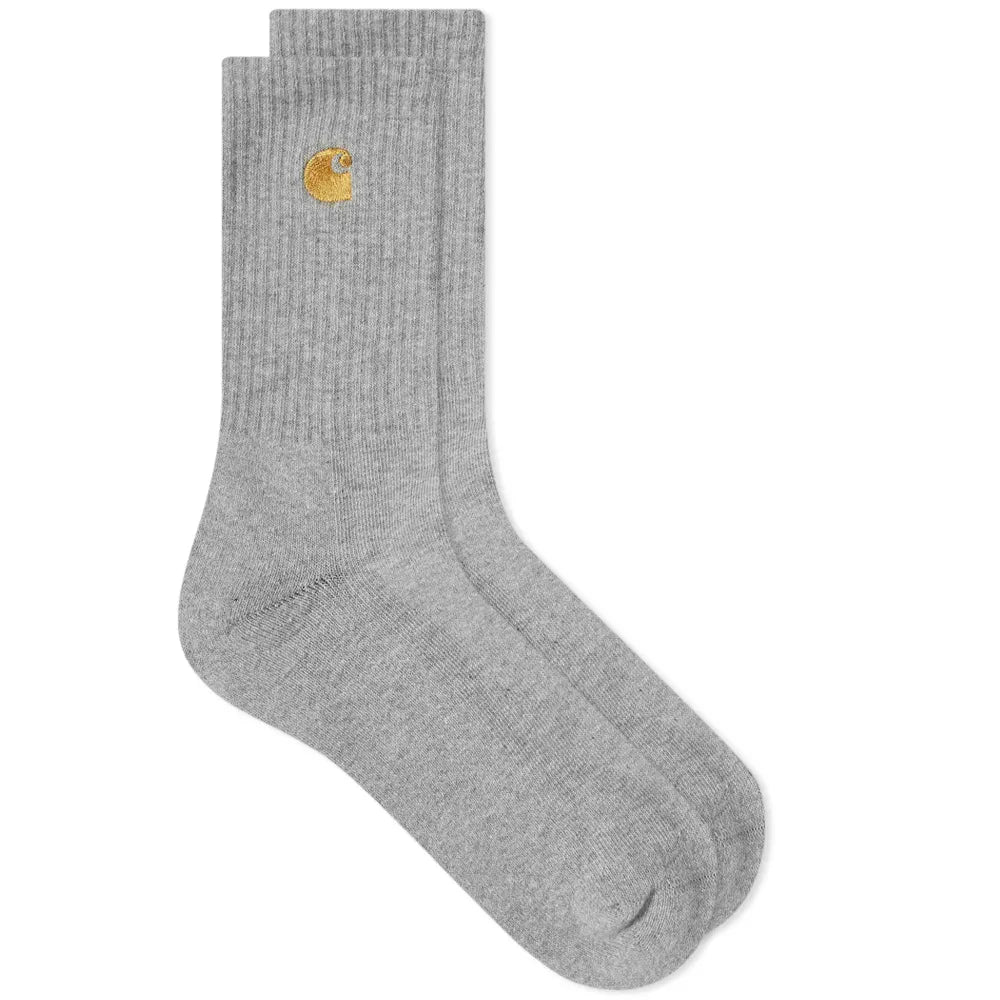 Carhartt Chase Socks - Grey Heather / Gold - Stencil
