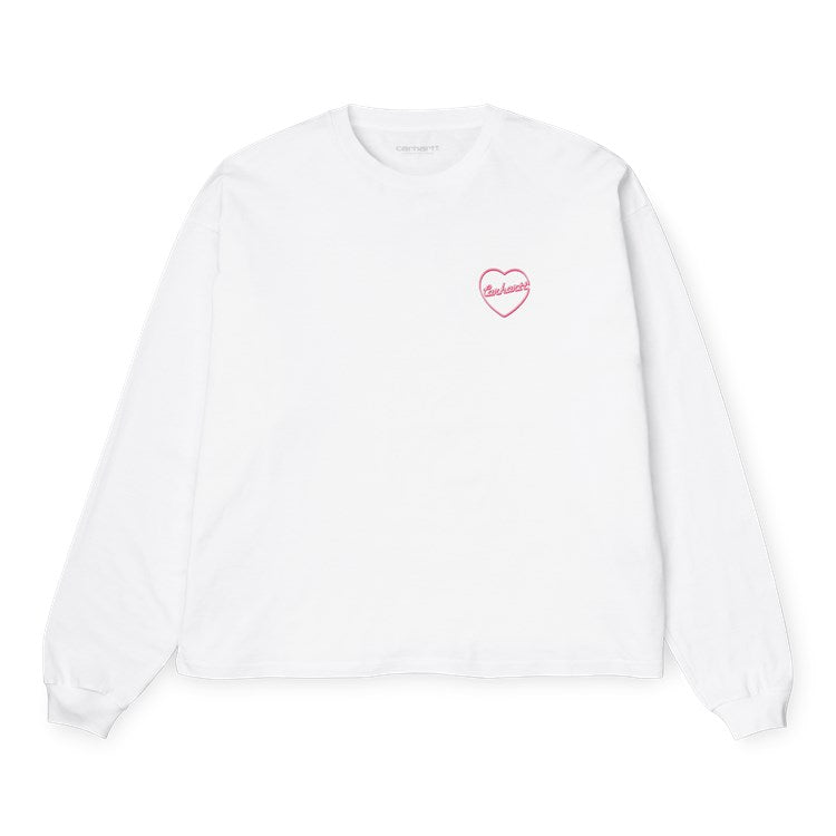 Carhartt Women's L/S T-Shirt - White - Stencil