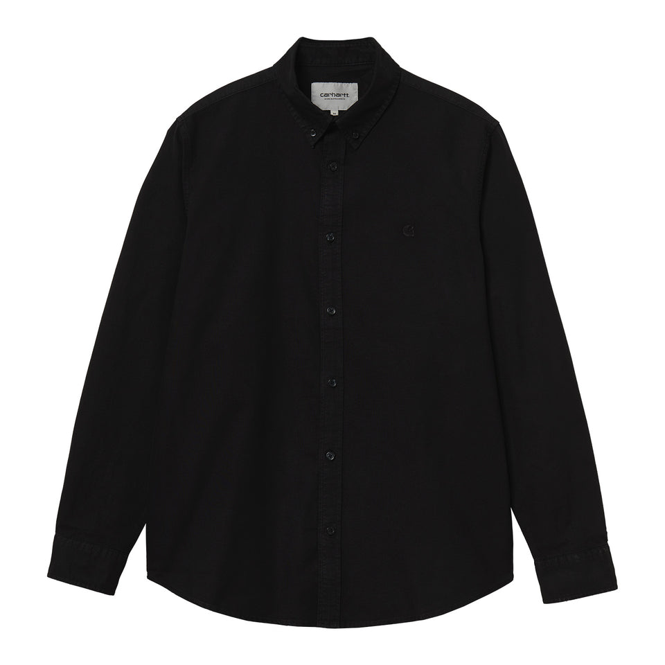 Carhartt L/S Bolton Shirt Black Garment Dyed