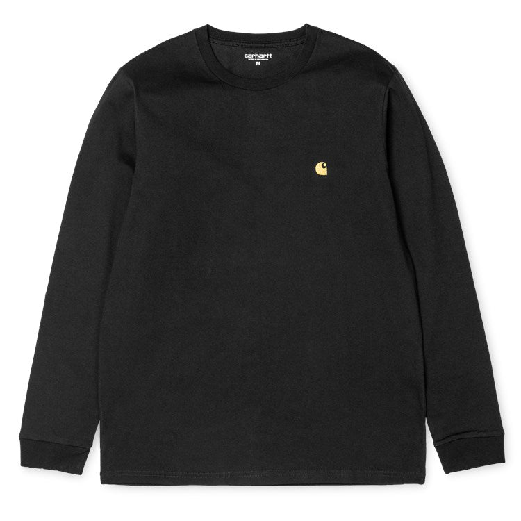 Carhartt Long Sleeve Chase T Shirt Black / Gold