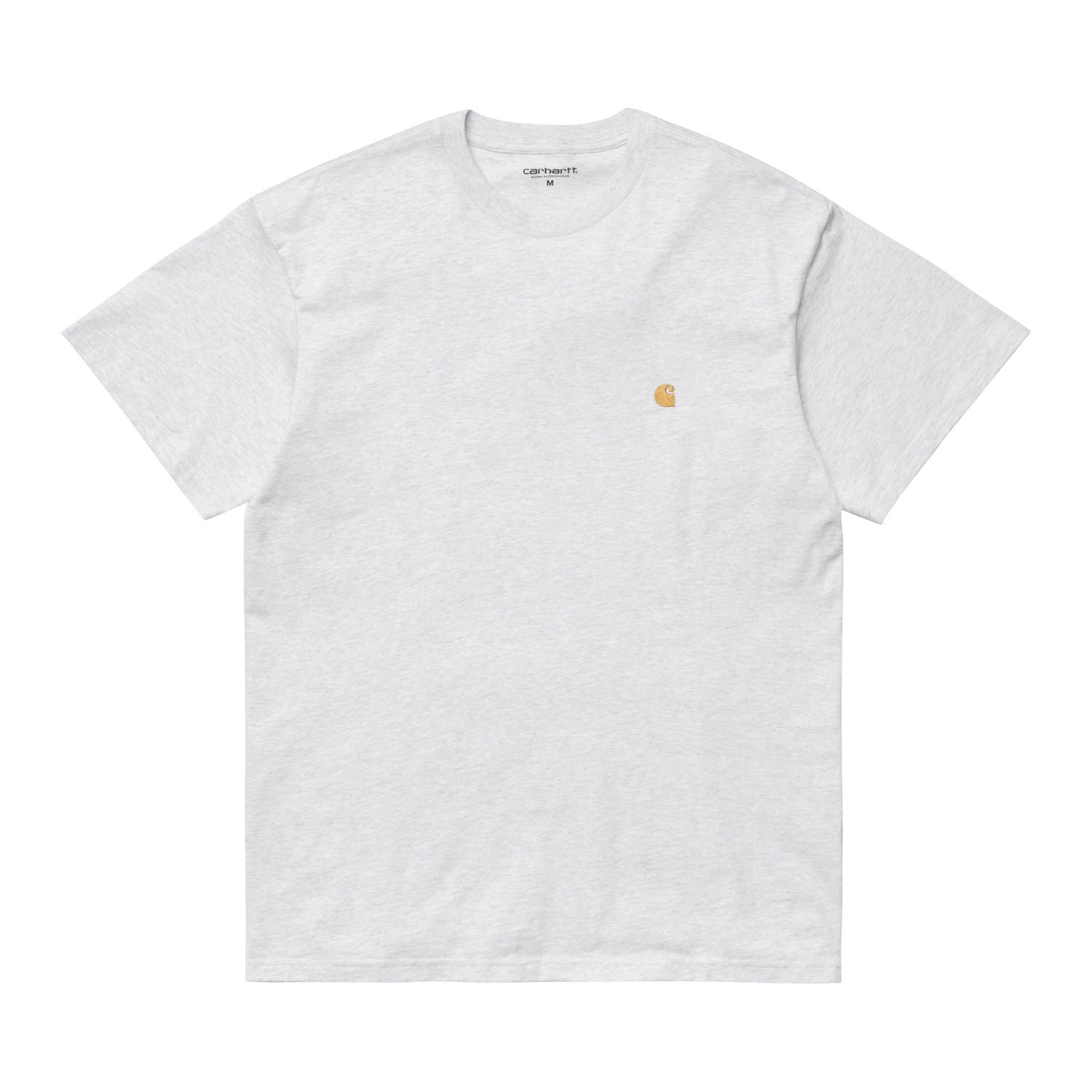 Carhartt S/S Chase T-Shirt - Ash Heather / Gold - Stencil
