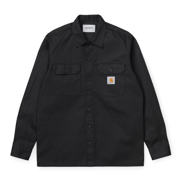 Carhartt L/S Master Shirt - Black - Stencil