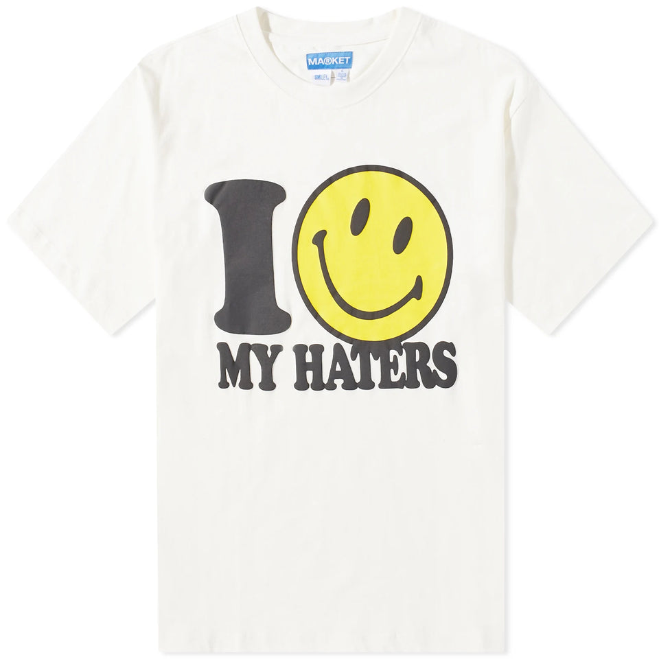 Market Smiley Haters Tee Parchment