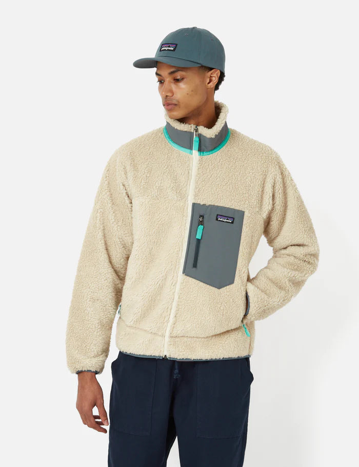 Patagonia Men's Classic Retro-X Jacket - Dark Natural / Plume Grey - Stencil