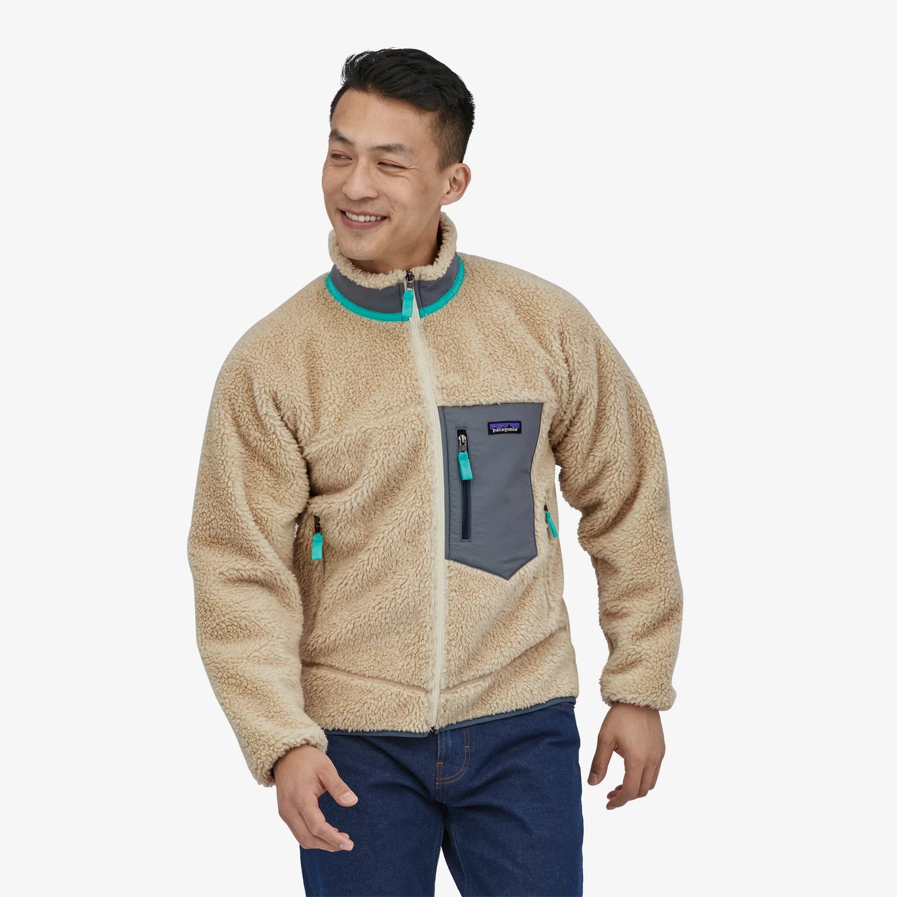 Patagonia Men's Classic Retro-X Jacket - Dark Natural / Plume Grey - Stencil