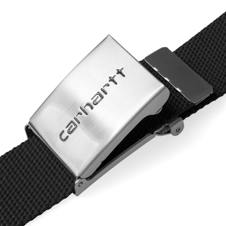 Carhartt Clip Belt Chrome - Black - Stencil
