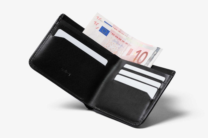 Bellroy Hide & Seek Hi Wallet Black - RFID - Stencil