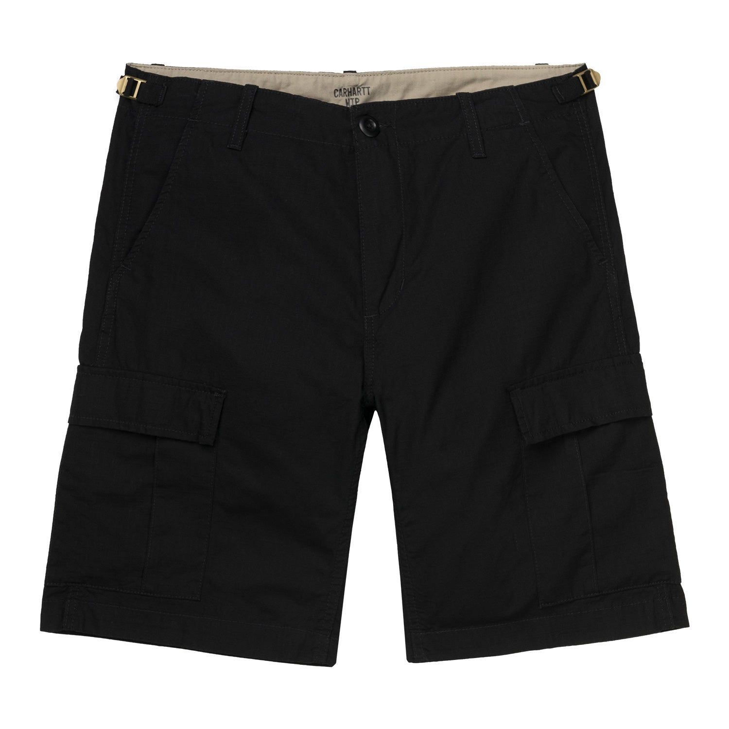 Carhartt Aviation Shorts - Black Rinsed - Stencil