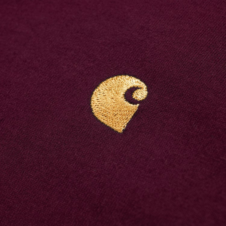 Carhartt Short Sleeve Chase T Shirt Merlot/ Gold - Stencil
