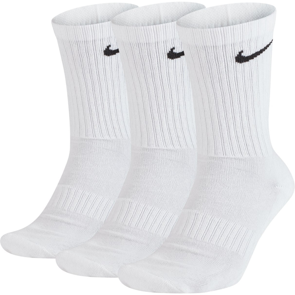 Nike Everyday Cotton Cushioned Crew Sock White - Stencil