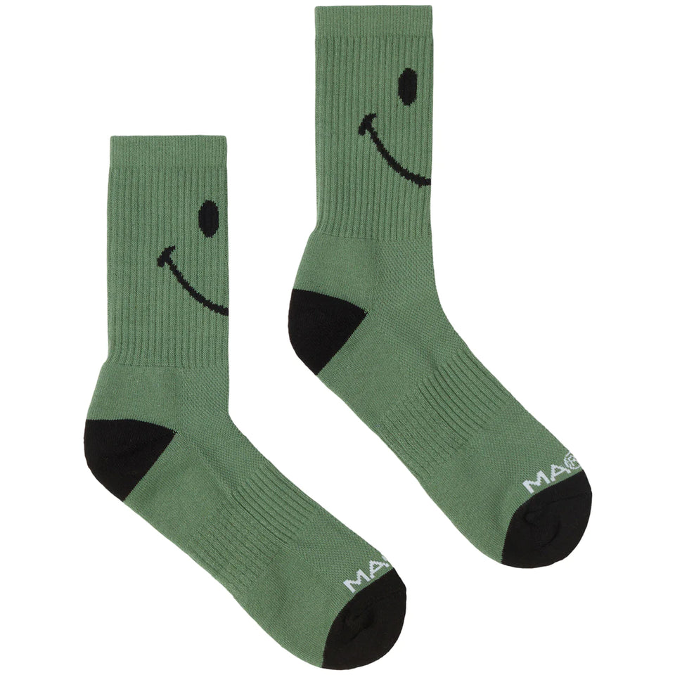 Market Smiley Oversized Socks - Sage