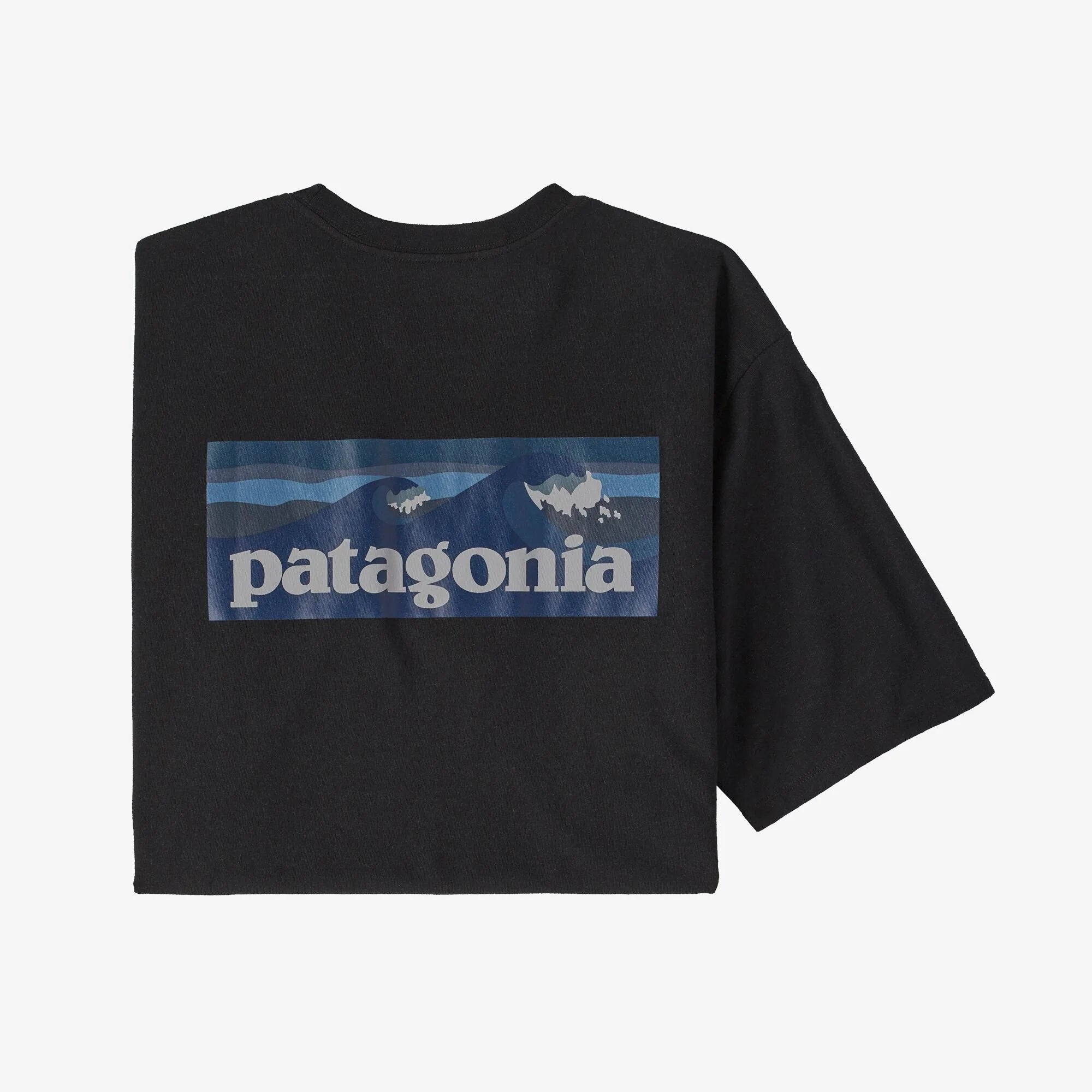 Patagonia Men's Boardshort Logo Pocket Responsibili-Tee - Ink Black - Stencil