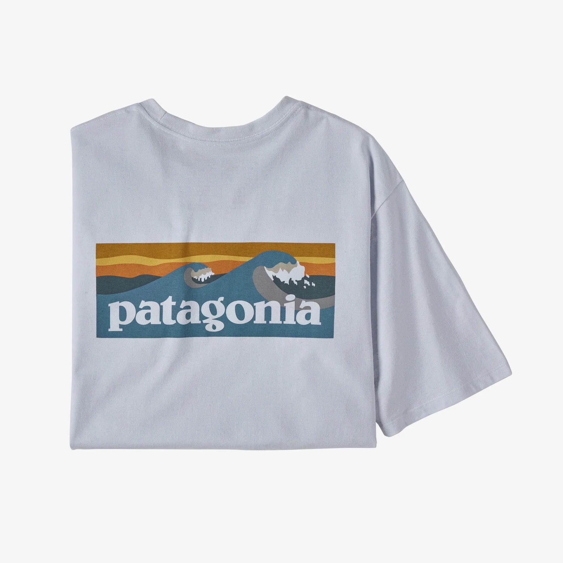 Patagonia Men's Boardshort Logo Pocket Responsibili-Tee - White - Stencil