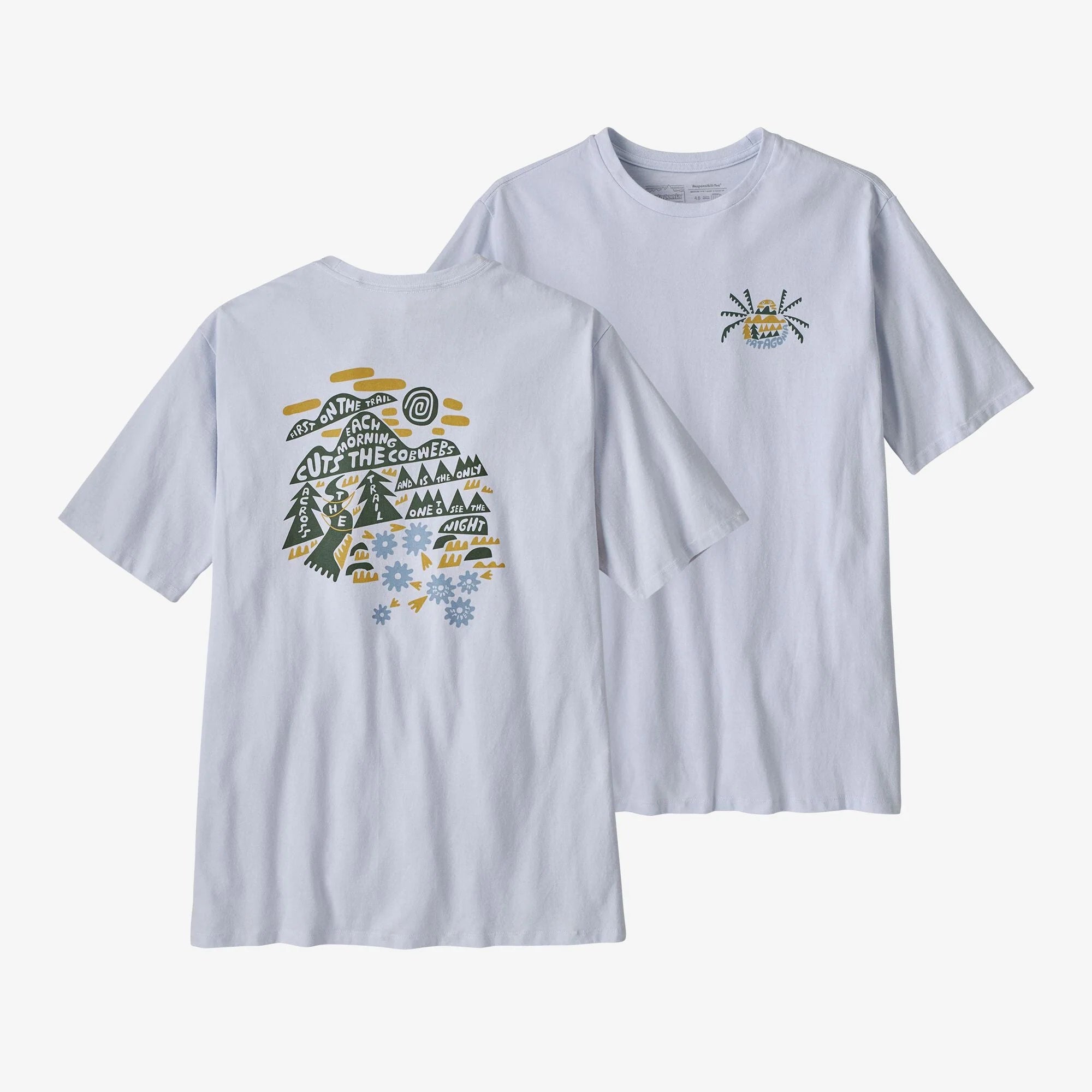 Patagonia Men's Across the Trail Responsibili-Tee® White - Stencil