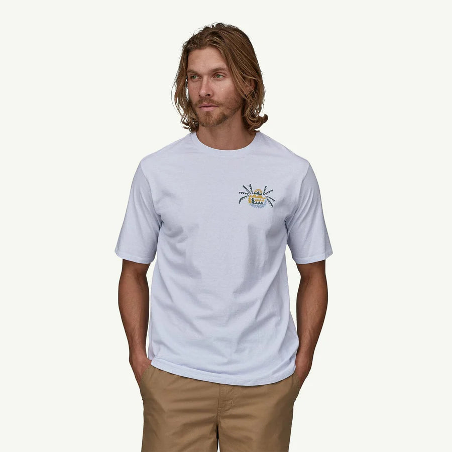 Patagonia Men's Across the Trail Responsibili-Tee® White - Stencil