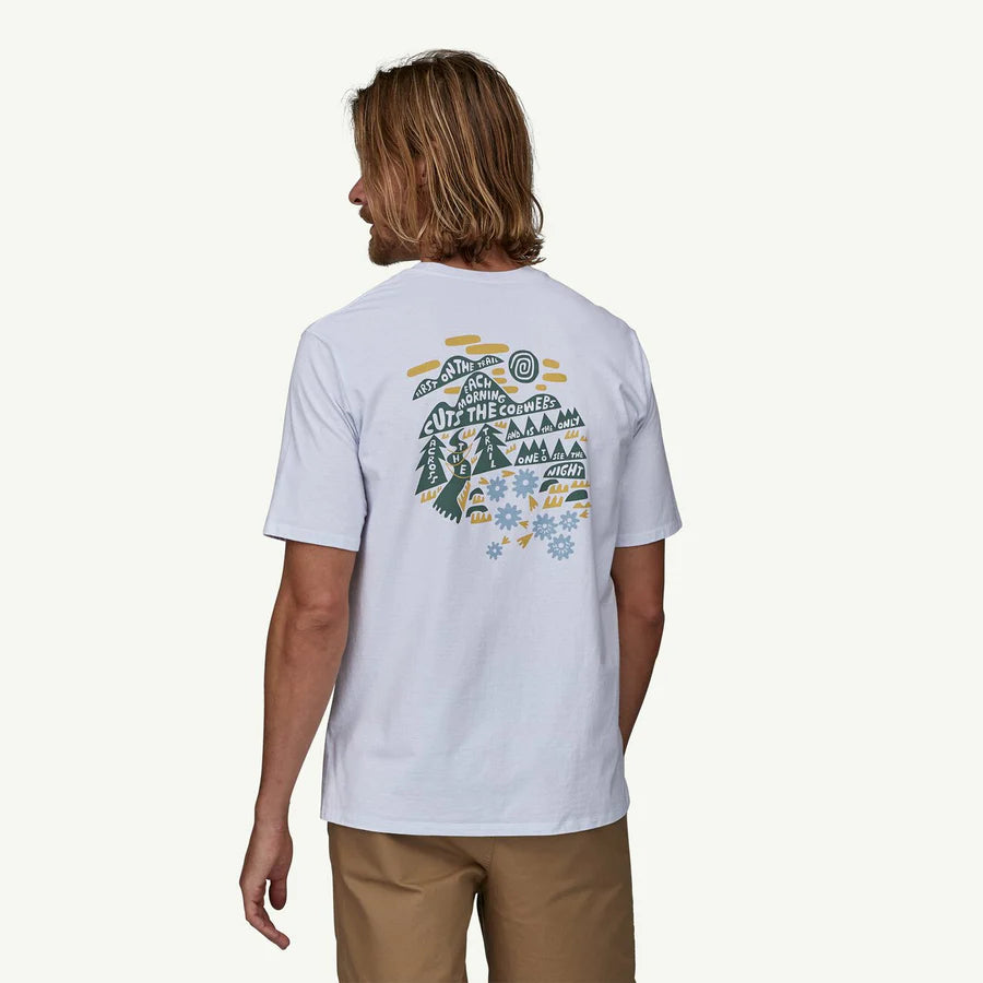 Patagonia Men's Across the Trail Responsibili-Tee® White - Stencil
