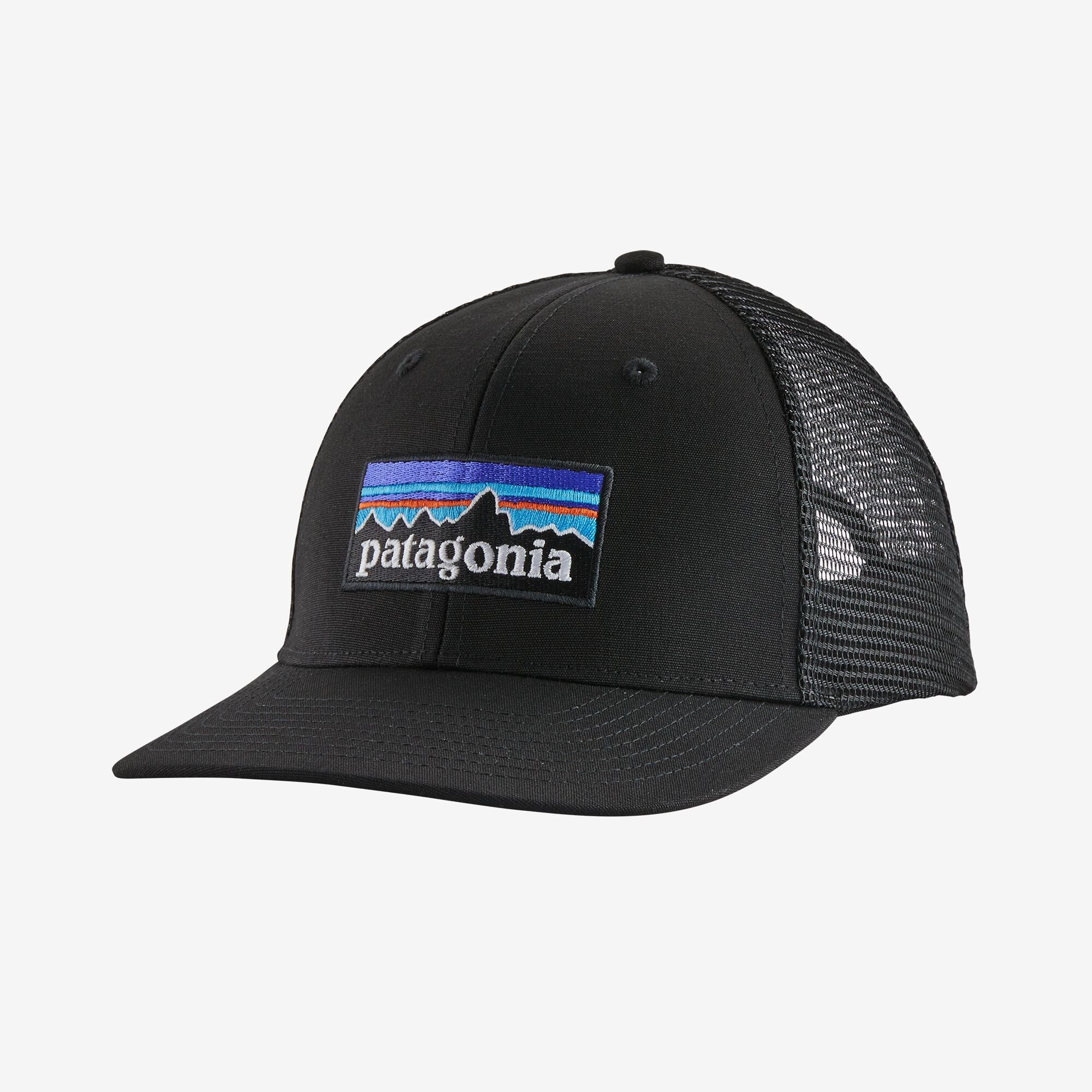 Patagonia P-6 Logo Trucker Hat - Black - Stencil