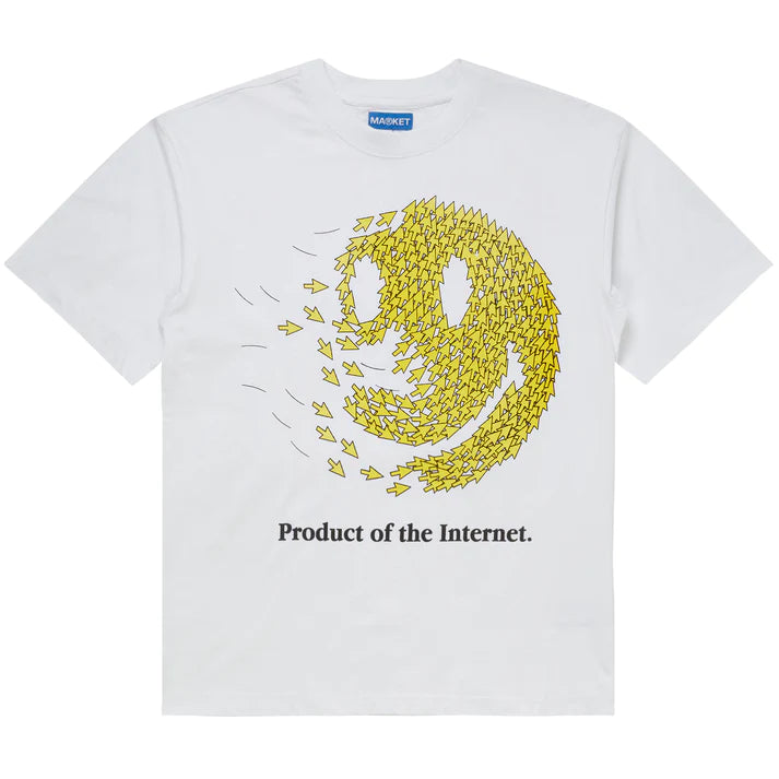 Market Smiley Product of the Internet Tee White