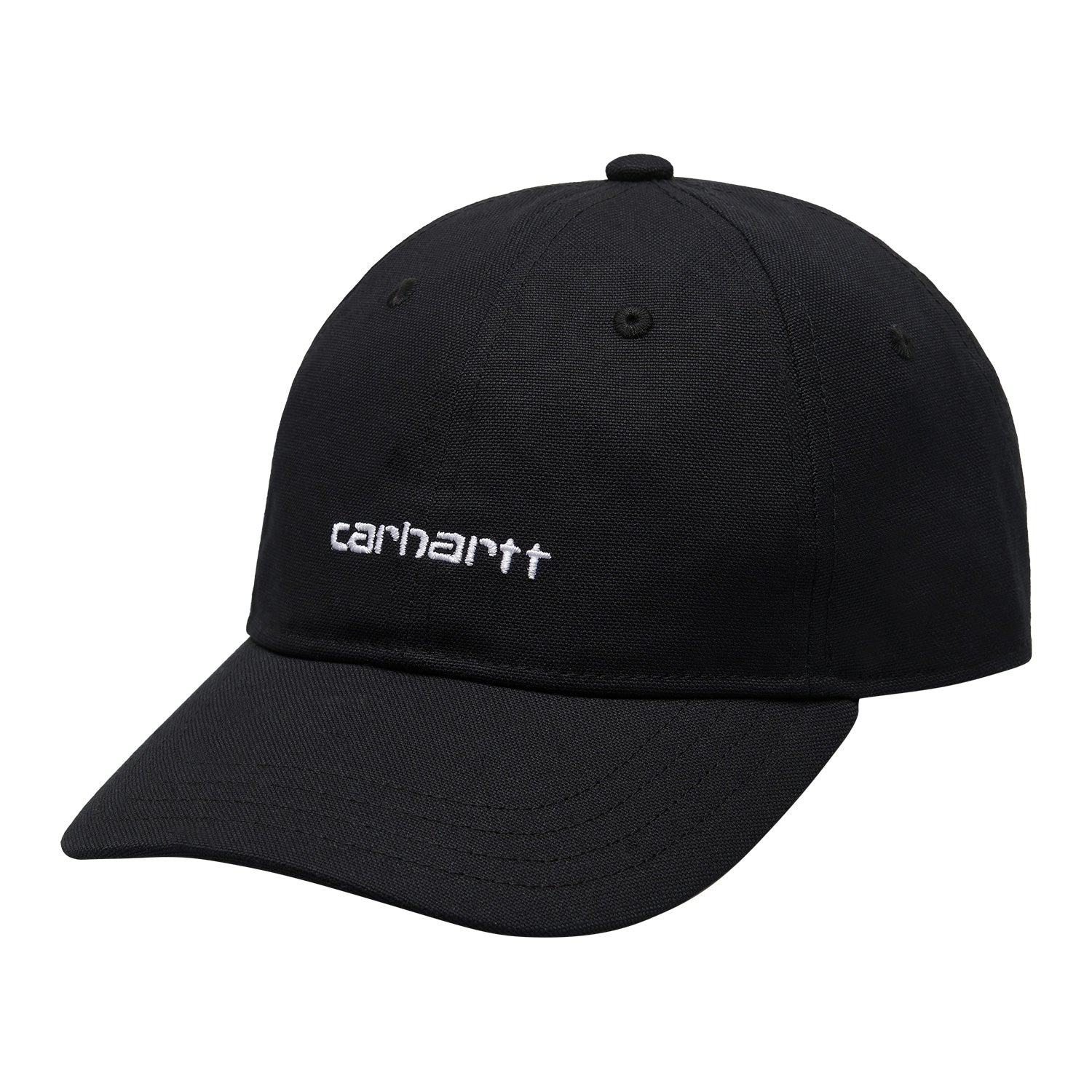 Carhartt Canvas Script Cap - Black / White - Stencil