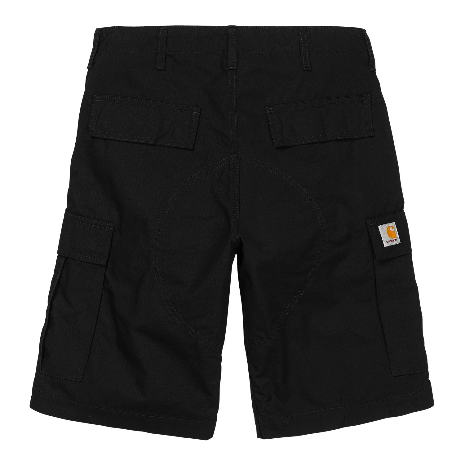 Carhartt Regular Cargo Shorts - Black Garment Dyed - Stencil