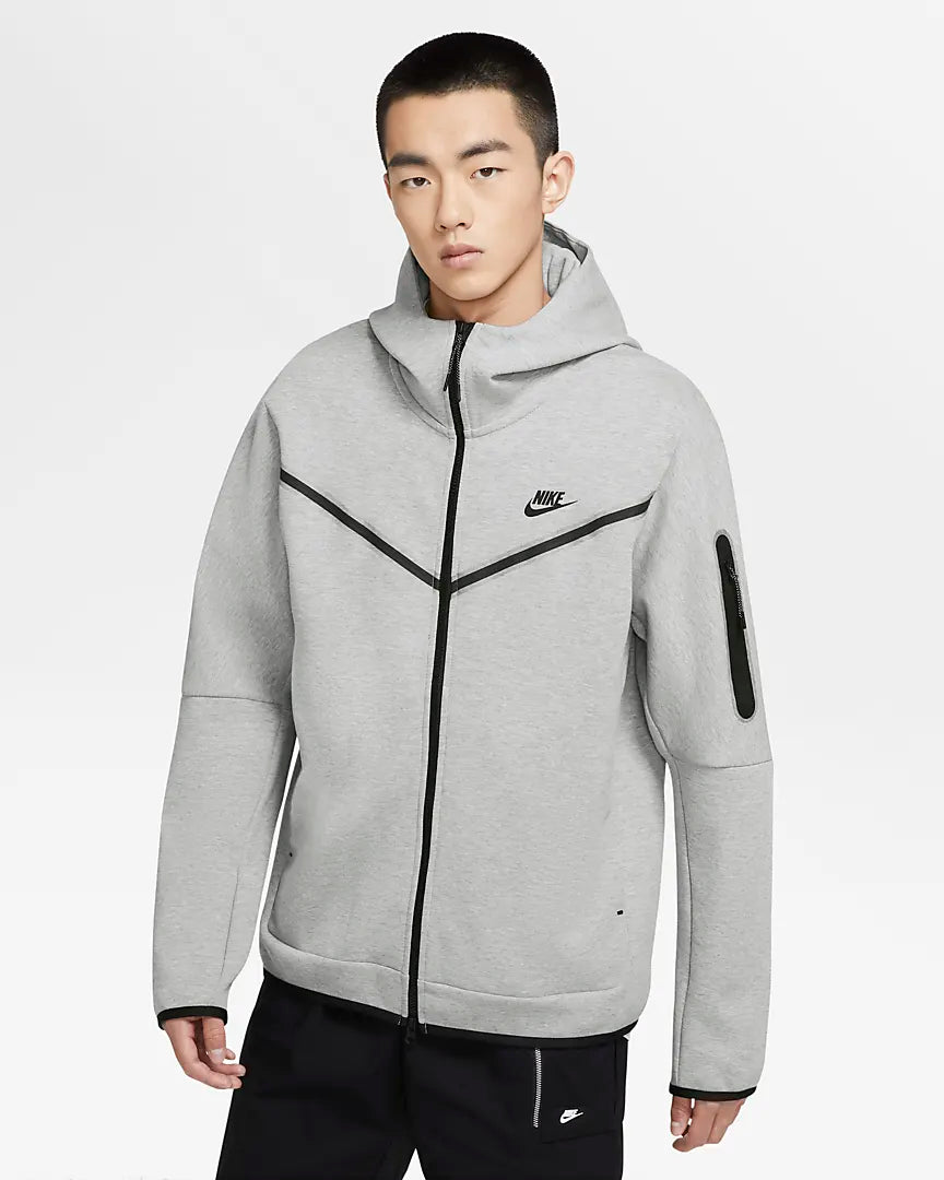 Nike Sportswear Tech Fleece Full Zip Hoodie Dark Grey Heather/Black