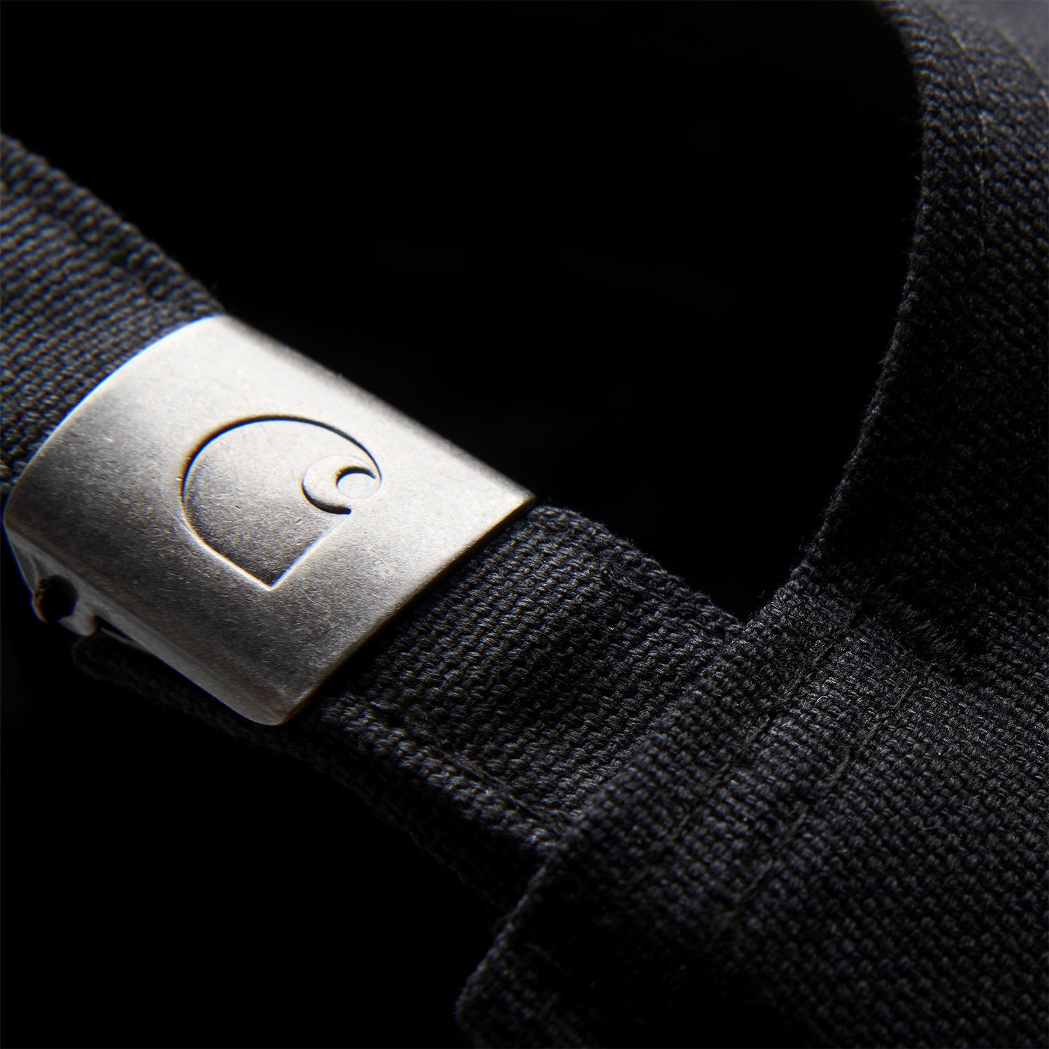 Carhartt Canvas Script Cap - Black / White - Stencil