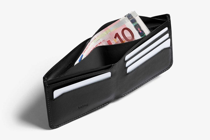 Bellroy Hide & Seek Hi Wallet Black - RFID - Stencil