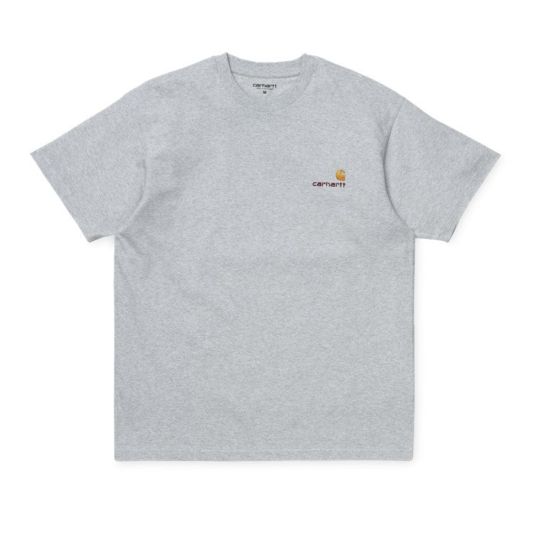 Carhartt S/S American Script T-Shirt Ash Heather - Stencil