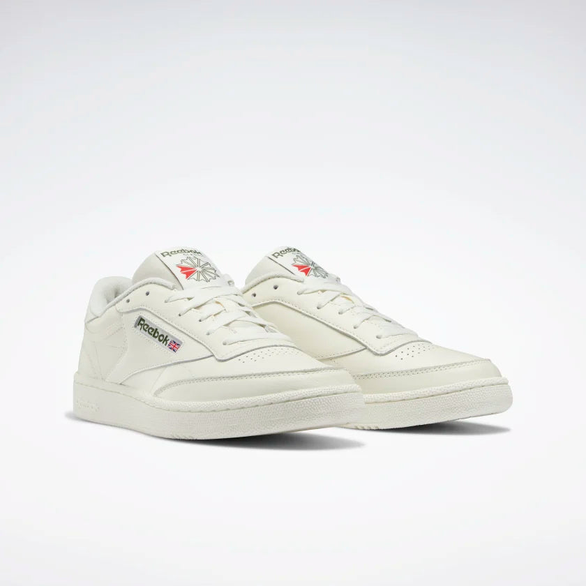 Reebok Club C 85 - Chalk / Chalk / Hunter Green - Stencil