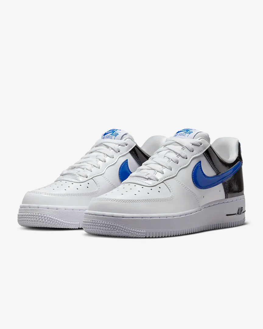 Nike Women's Air Force 1 07 ESS SNKR Game Royal/White-Black - Stencil