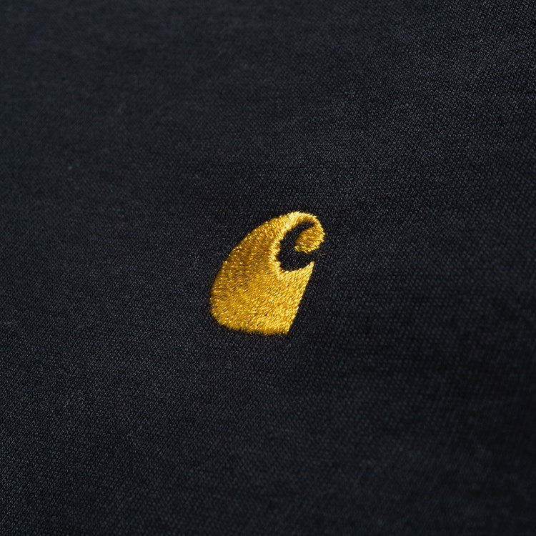 Carhartt Long Sleeve Chase T Shirt Dark Navy / Gold
