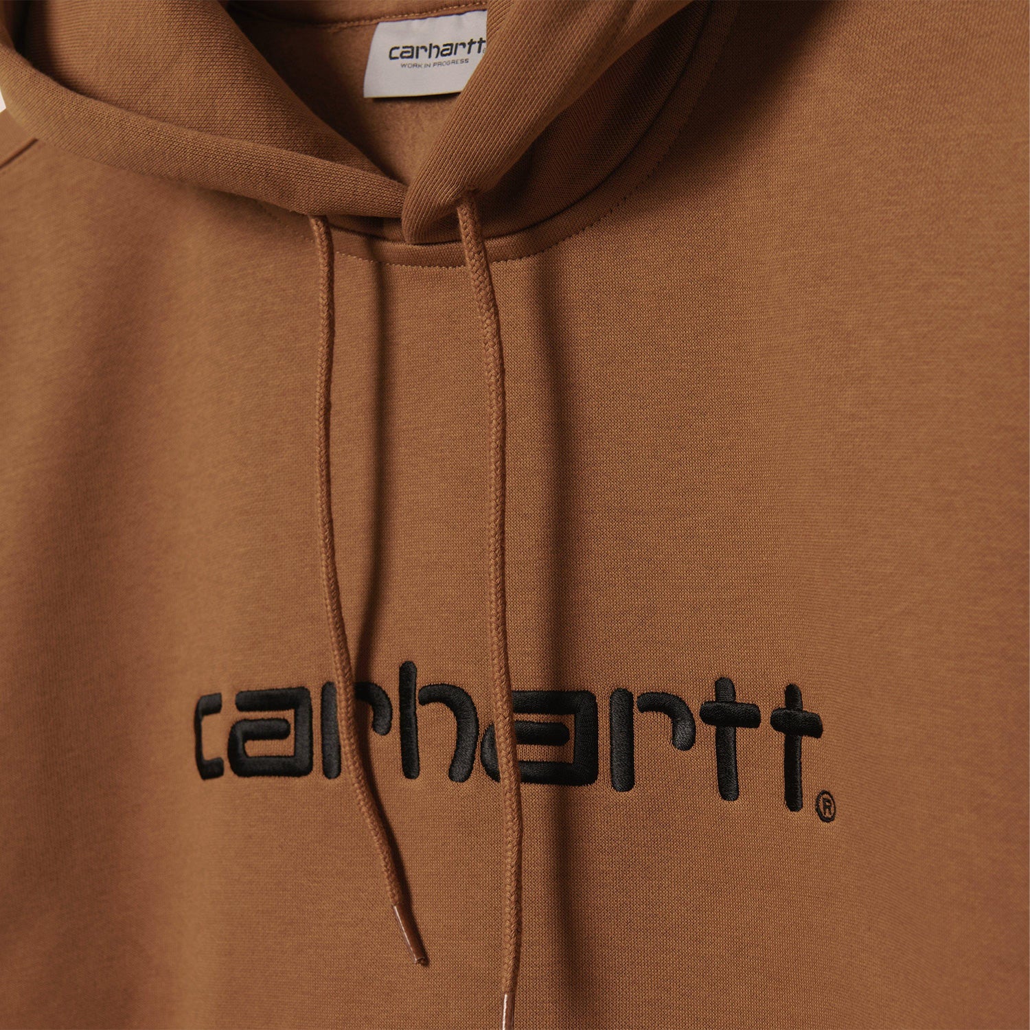 Carhartt Hooded "Carhartt" Sweat - Rum / Black - Stencil