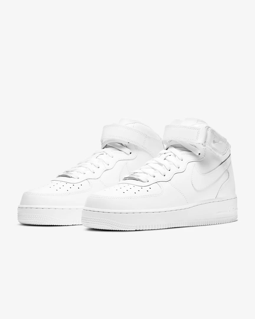 Nike Air Force 1 Mid White/White - Stencil
