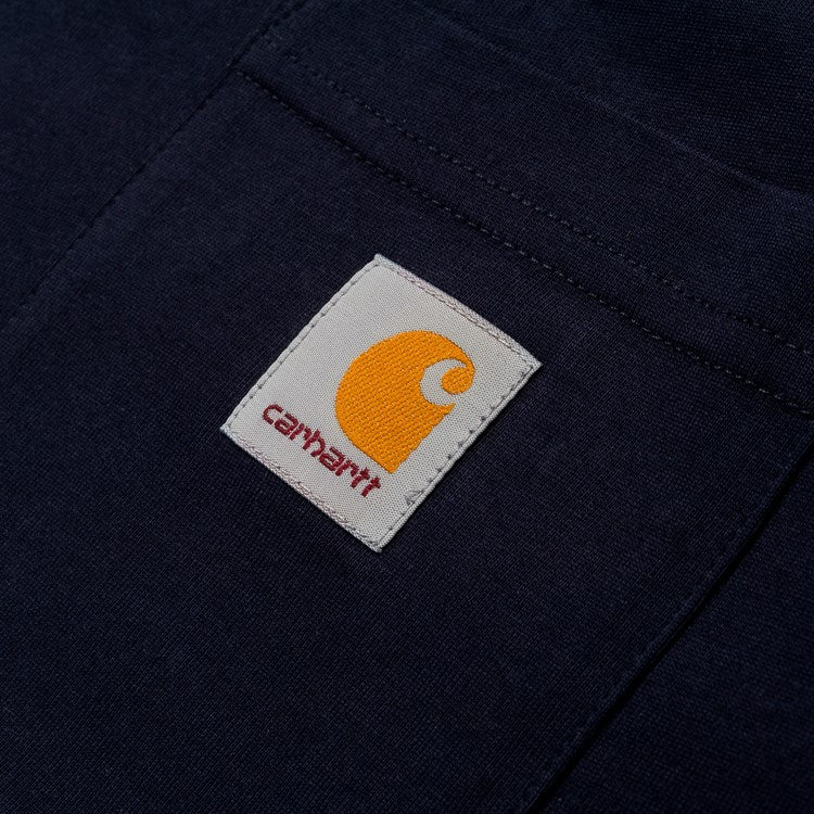 Carhartt S/S Pocket Tee Shirt Dark Navy - Stencil